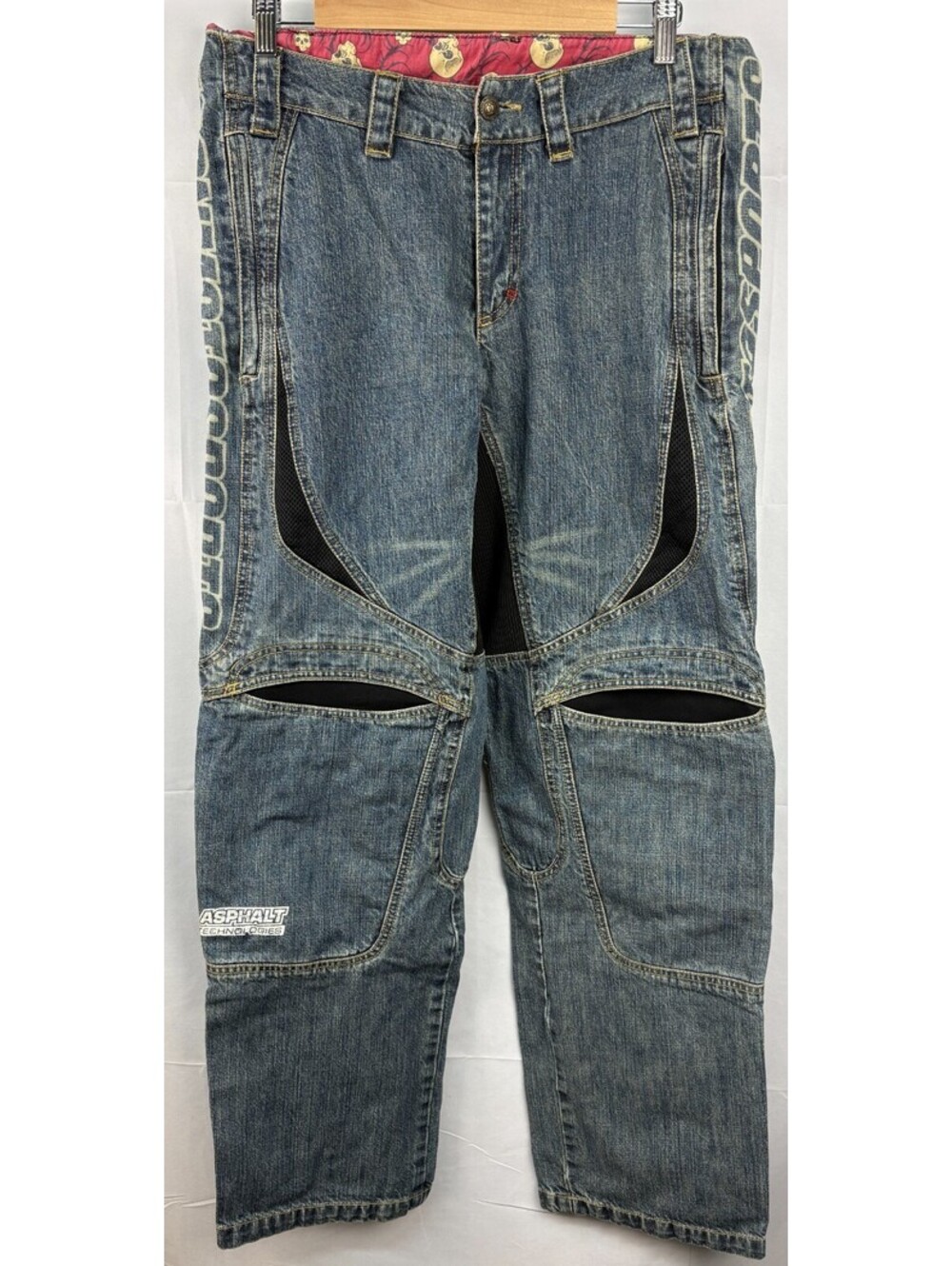 Icon Hooligan Men's US Size 34 Blue Denim Riding Pants
